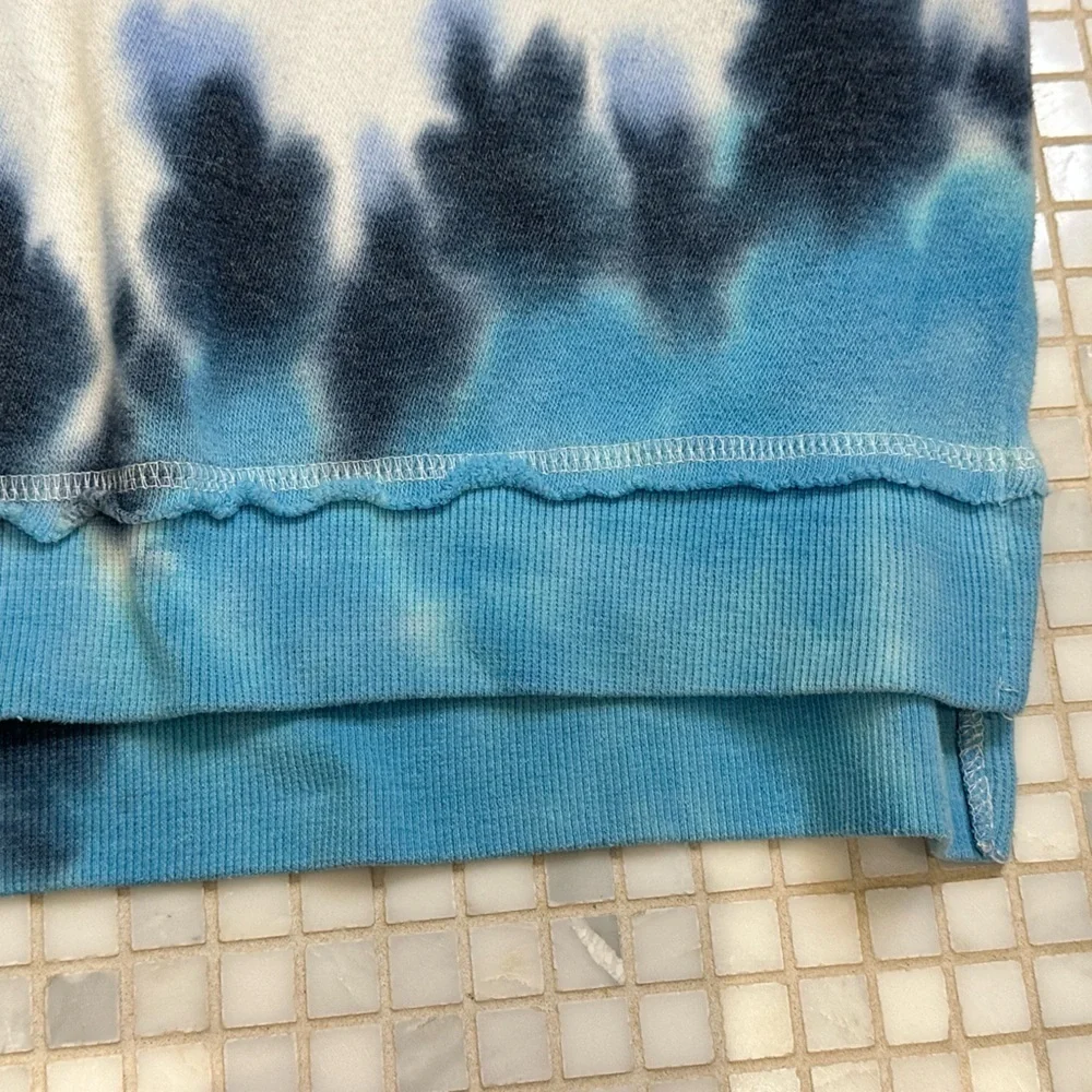 Vintage Havana Blue and White Tie-Dye Girls Sweatshirt